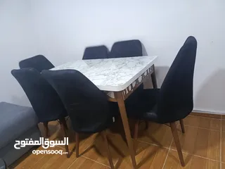  2 طاولة سفرة مع 6 كراسي