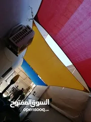 15 مظلات خارجية مضلات خارجية تفصيل اشرعة برقولات خارجية سواتر جانبية تجهيز شاليهات