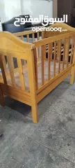  4 تخت بيبي خشب زان كبير ووسط