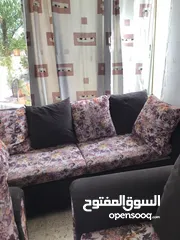  4 طقم كنب خشب تفصيل 8 مقاعد بحالة ممتازة