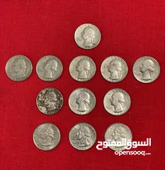  8 عملات معدنية أمريكية 213 قطعة. الاسعار داخل الوصف.