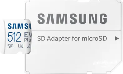  6 بطاقة ذاكره سامسونج اصليه مواصفات عاليه Samsung Micro SD Card, 512 GB EVO Plus