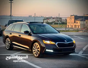  5 سكودا اكتافيا ستيشن /2020 اتوماتيك ماتور 2000 ديزل فل الفل  فتحة سقف بانوراما الشكل آلجديد