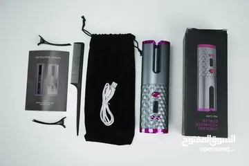  5 Cordless Hair Curler  مجعد الشعر اللاسلكي   امكانية شحنه و أخذه إلى اي مكان و استخدامه في اي وق