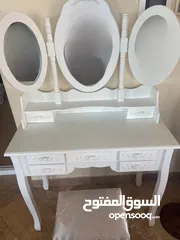  3 Vanity Table Desk With Stool Chair Aesthetic