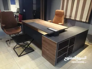  7 مكتب مدير اداري مودرن خشب او زجاج اثاث مكتبي -modern office furniture desk