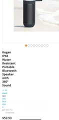  3 kogan speaker ip65 water resistant