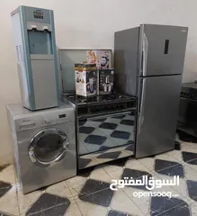  1 بكج عرسان مستعمل 7 قطع  ثلاجه 22قدم نوع ناشونال  غاز يونفيرسال ايطالي مجدد كامل 5 عيون غساله ناشونال