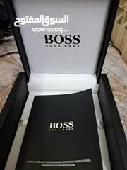  7 ساعة رجالي مميزة HUGO BOSS  اصلية 100% بحالة الوكالة استخدام خفيف جدا معها الكرتونة وكتالوج الشركة