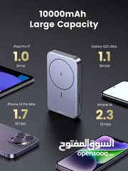  5 باور بانك يوجرين UGREEN POWER BANK  شحن لاسلكي مغناطيسي سريع مع حامل قابل للطي