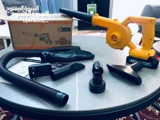  2 هوفر بلور تنظيف شفط نفخ شحن مع بطارية ليثوم 48 فولت وشاحن