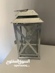  2 فوانيس فضي وابيض