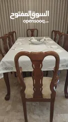  2 طاوله سفره مع بوفيه تفصيل مع 8 كراسي