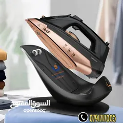  1 مكوى نورفا الصناعيه التحكم بدرجة الحرارةقاعدة سيراميك ضد الحرق و الالتصاق سعة التنك 300 مل2600 واط