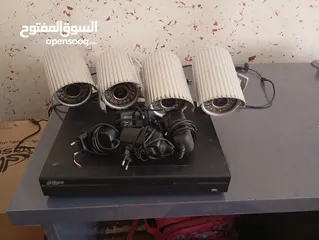  1 نظام مراقبة مع كاميرات خارجية للببيع