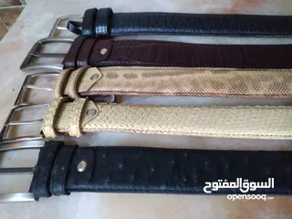  7 محافظ جلد تمساح واحزمة جلد تمساح وثعبان ونعام