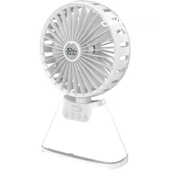  1 ZQS-F801 3 Blades Bluetooth Speaker مروحة مع سماعة صوت روعة 3 سرعات واضاءة ليلية