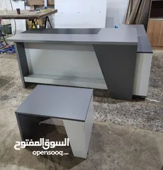  7 مكتب مدير قياس 180سم +جانبية +طاولة هديه مع كل مكتب لامينيت  اثاث مكتبي