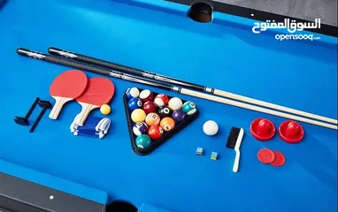  6 طاولة بلياردو وهوكي وتنس