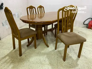  2 طاولة سفره 6 كراسي تصلح لعرسان
