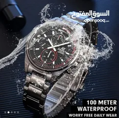  3 ساعة Casio Edifice رجالي مع زجاج sapphir المقاوم للخدش و الكسر