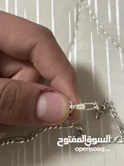  2 سنسال فضه اصلي عريض