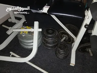  7 كروس + بنش +بار+وزنات للبيع