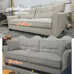  2 Sofa upholstery and customization of sofa and curtains