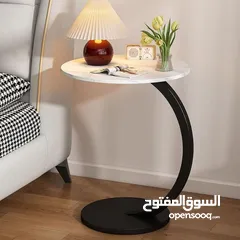  2 طاولة جانبية مستديرة على شكل حرف c مثالية لكل زاوية بالبيت (سكملة) احجزها قبل الكل