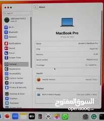  4 ماك بوك برو M2 نظيف جدا شبه جديد غير مستخدم13.3 انش2022