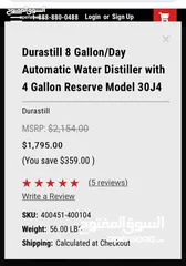  12 جهاز امريكي لتقطير الماء للبيع.      Water distiller Durastill