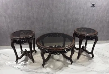  1 Round table and two side tables