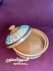  2 طاجين مغربي كبير من الفخار