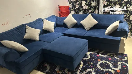  5 6 Seater Sofa with Pillows and leg rest