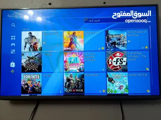  1 بلايستيشن 4سلم شبه الوكاله مع حساب و عدت العاب و مع بلس شهر كامل مساحه 400 مع ايد اصلي عدد 1