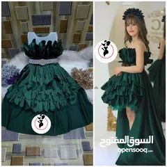  2 فستان بناتي قصير ابو ذيل روووعة
