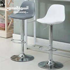  8 كرسي بار BNIBT قابل للتعديل الارتفاع، مصنوع من الفولاذ المقاوم للصدأ، كرسي بار دوار، كرسي طعام، مطب
