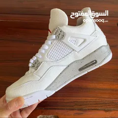  5 شوز إير جوردن 4 ريترو وايت أوريو shoes Air Jordan 4 Retro "White Oreo" sneakers  حذاء بوط سنيكرز