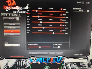  7 ماوس REDRAGON COBRA FPS معروفه استعمال خفيف اخت الجديد للبيع مع سماعه هايبر اكس كلاود 2 سلك