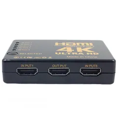  4 4k HDMI Switcher with ir Remote control-5 port سويتج فور كيه مع ريموت 5 مداخل 
