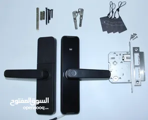  7 قفل باب الكتروني ذكي مع بصمة دخول Intelligent Lock WiFi Biometric Fingerprint Smart Door