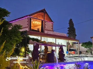 1 مزرعة وشالية ناي جرش  Naay Farm  مزرعة خمس نجوم مجهزة بالكامل # مواصفات المزرعة. مسبح 11*5 4 دونم .