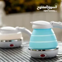  3 غلاية كهربائي سيليكون صحي طوي متنقلة ومناسبة للسفر