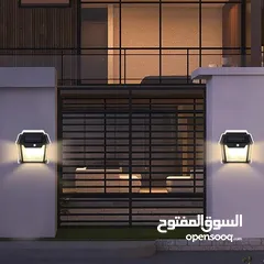  5 كشاف طاقة شمسية جداري 3 لمبات داخلية للإنارة الخارجية