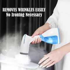  8 Portable Garment Steamer Fabric Wrinkle Remover Water Tank, 30-Second Fast Heat-up, Auto-Off, Fabric