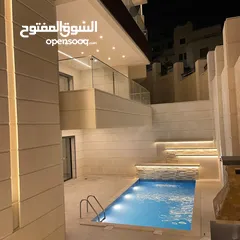  5 شقه أبراج عبدون الطابقية الفاخره بمساحة 355م/شبه أرضي مع ترسات خارجية و مسبح (230 متر)