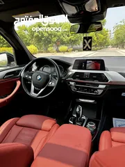  3 BMW X3 2021رمادي داخل احمر