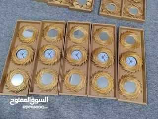  5 ساعة جدارية 3قطع