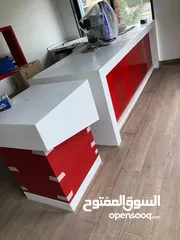  13 كونترات استقبال ومغاسل كوريان رخام صناعي  Reception counter  and kitchen