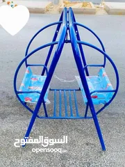  11 مرجيحة مزدوجة للاطفال   تمنح الطفل جوا من المتعة واللعب  مرجيحه حديد بمواصفات عاليه وتصنيع